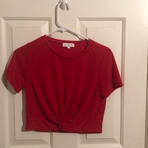 red crop top